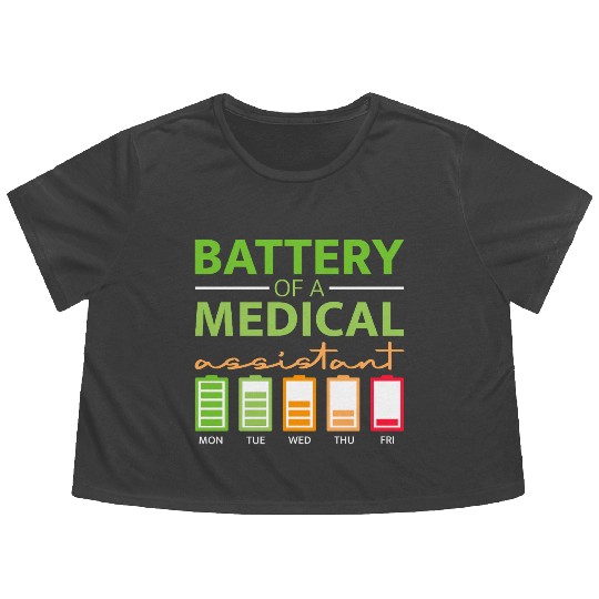 Battery Of A Medical Assistant Flowy Cropped Tees