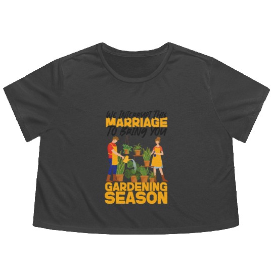 Plant Lover Gardening Husband Wife Flowy Cropped Tees