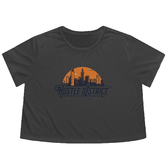 Hustle District Flowy Cropped Tees