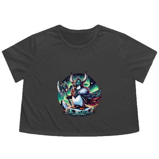 Viking Penguin Conqueror of the Ice Flowy Cropped Tees