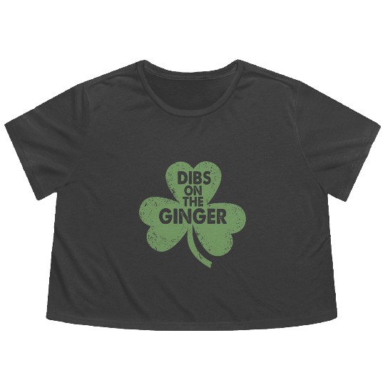 Fun St. Patrick’s Day Ginger Love Shamrock Flowy Cropped Tees