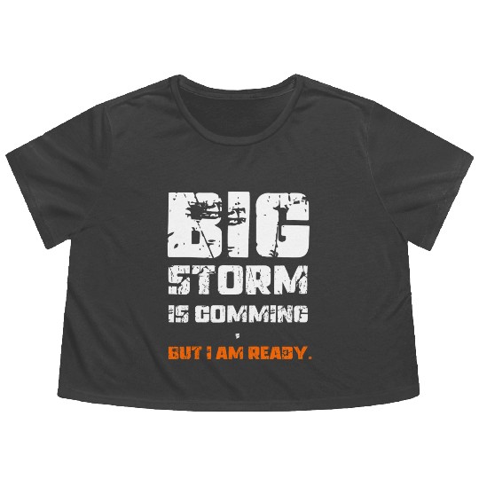 BIG STORM IS COMING, BUT I AM READY., Unique Flowy Cropped Tees