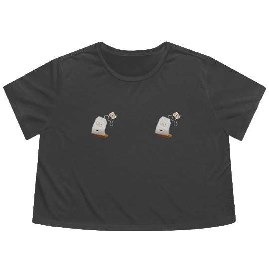 T-Force Tea Bag Panorama - Gold/ Brown Flowy Cropped Tees