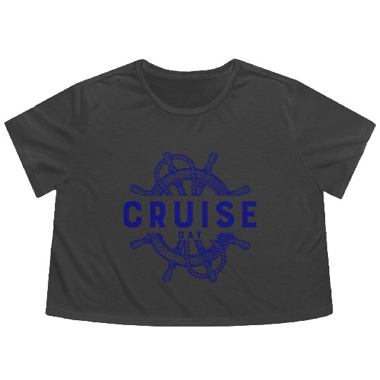 Cruise Day Going on a Cruise Flowy Cropped Tees