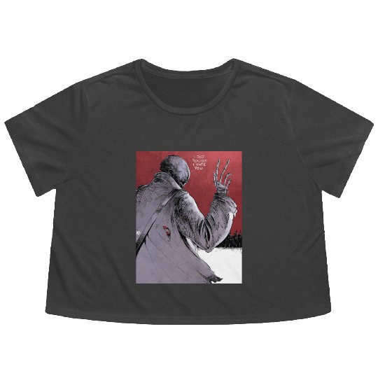 Dark Gothic Skeleton Art Horror Aesthetic Street Flowy Cropped Tees