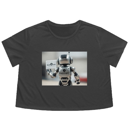 Rocketman Robot Flowy Cropped Tees