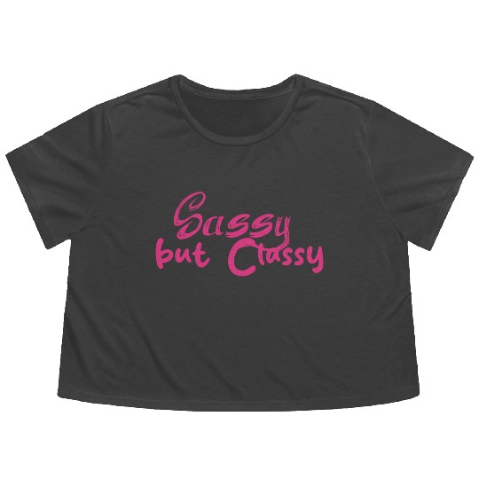 Sassy but Classy - Women's day Flowy Cropped Tees