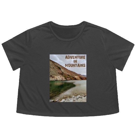 ADVENTURE IN MOUNTAINS Flowy Cropped Tees