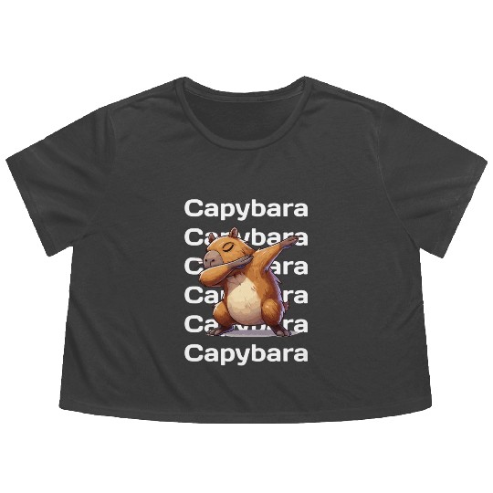 Capybara Flowy Cropped Tees