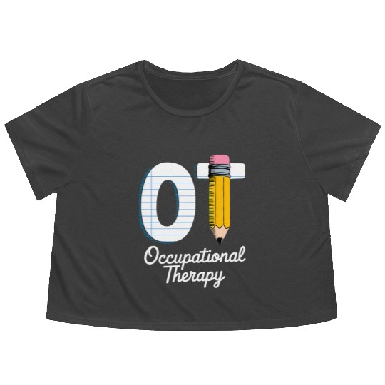 Pediatric Occupational Therapy Cute Pencil Back Flowy Cropped Tees