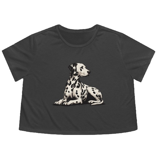 Dalmatian Flowy Cropped Tees