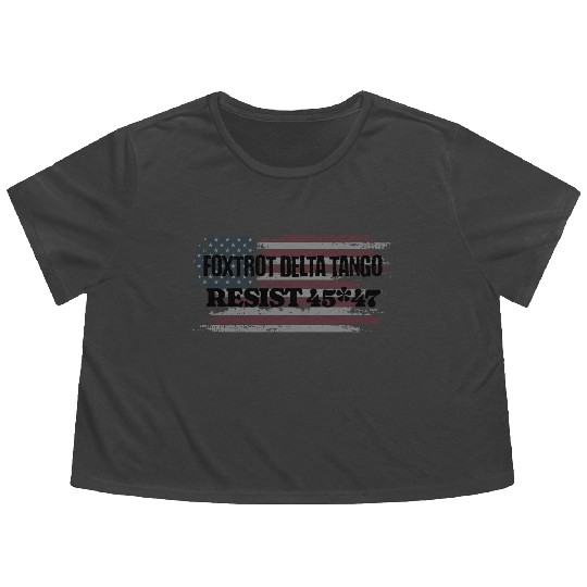 Foxtrot Delta Tango Flowy Cropped Tees