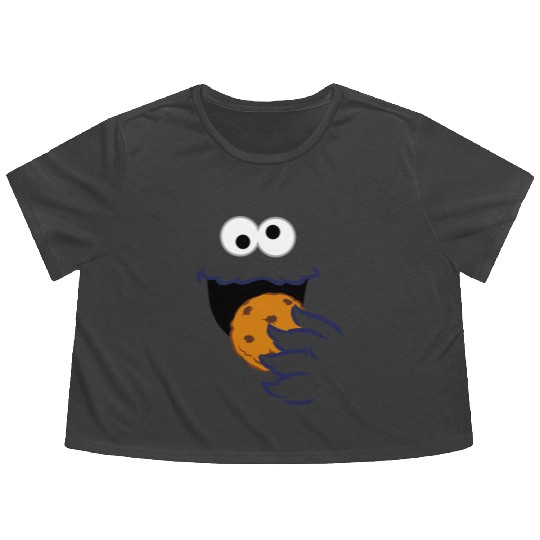Sesame Street Costume Design Cookie Monster Flowy Cropped Tees