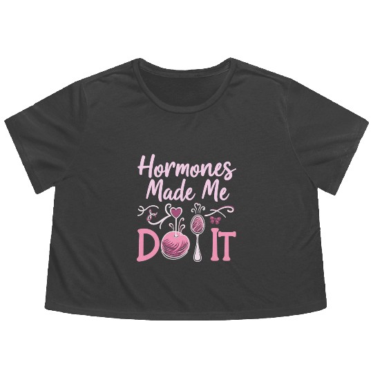 Pregnancy Cravings Funny Maternity Food Baby Bump Flowy Cropped Tees