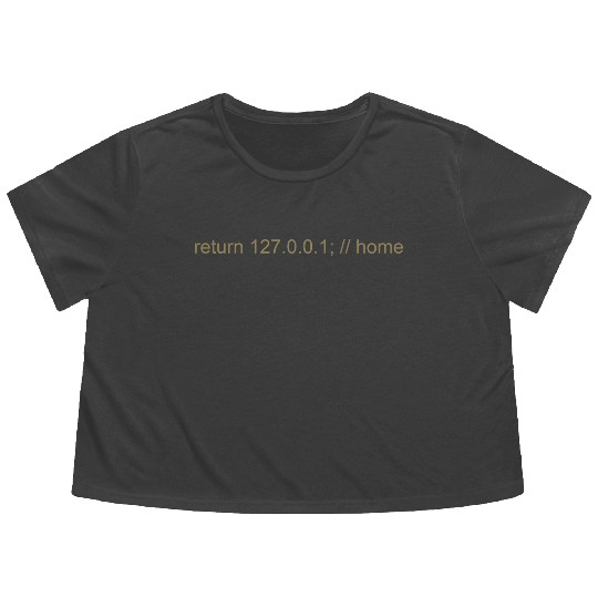 Programmer Nerd IT Joke Developer Home Flowy Cropped Tees
