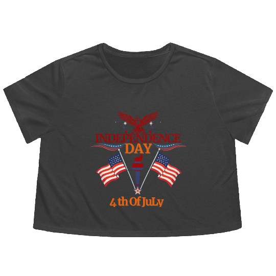 INDEPENDENCE DAY july 4th Flowy Cropped Tees