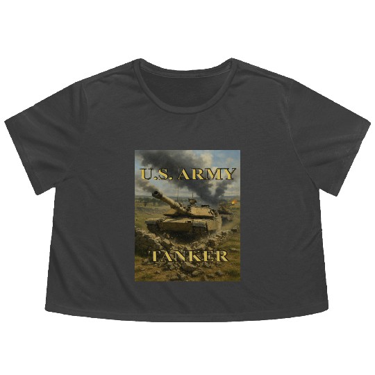 US Army Tanker Flowy Cropped Tees