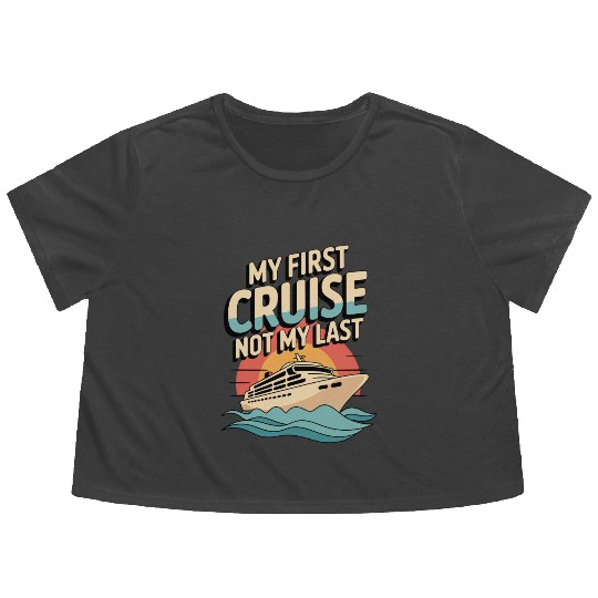 Cruise Rookie Ocean Adventure First Voyage Flowy Cropped Tees