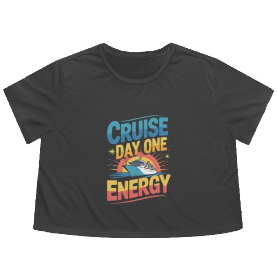 Cruise Rookie Ocean Adventure First Voyage Flowy Cropped Tees