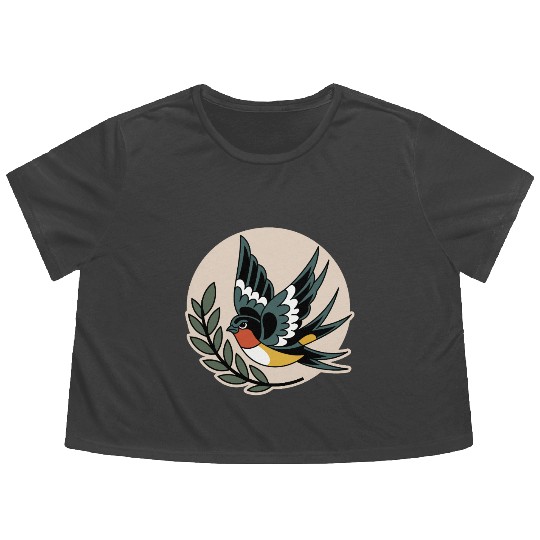 Angry Bird Flowy Cropped Tees