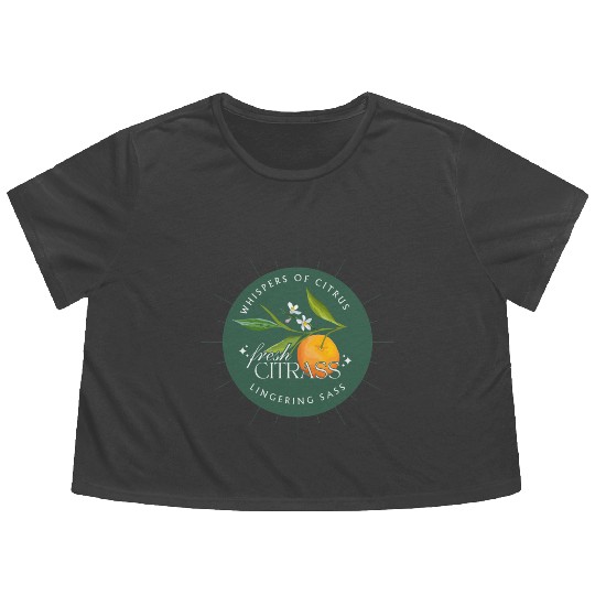 Elegant Citrus Branding Design Flowy Cropped Tees