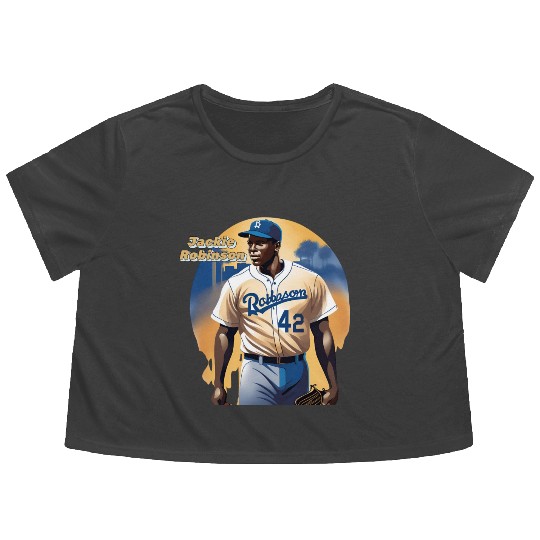 Jackie Robinson Flowy Cropped Tees