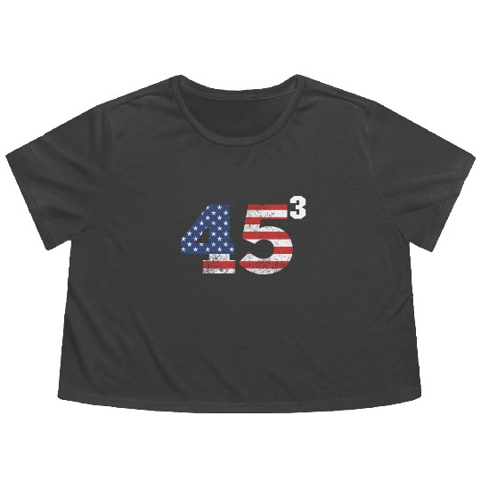 Trump 2028 45³ President Trump '28 45 Cubed45³ swe Flowy Cropped Tees