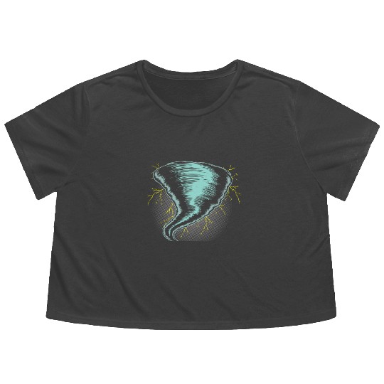 Tornado Storm Chaser Weather Meteorologist Tornado Flowy Cropped Tees