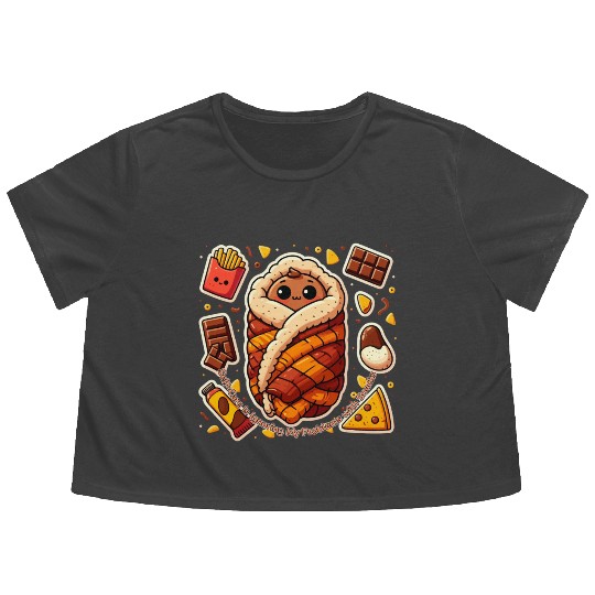 Self Care Is Ignoring My Problems with Snacks Flowy Cropped Tees