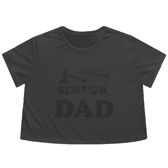 dad graduation done class 2025 father senior dad Flowy Cropped Tees