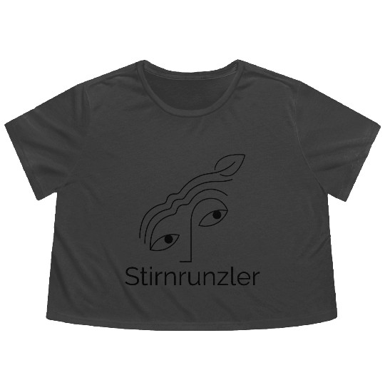 Stirnrunzler Leaf (Black) Flowy Cropped Tees