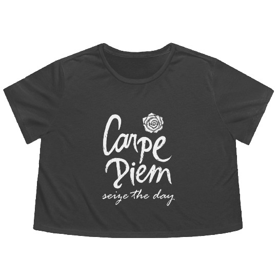 Carpe Diem Seize the Day Oversized Flowy Cropped Tees