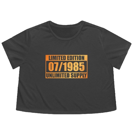 40th birthday Limited Edition - ꝏ Supply 07/1985 Flowy Cropped Tees