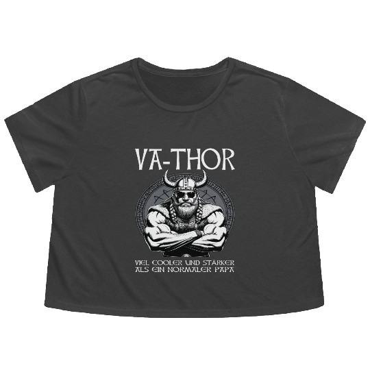 Viking Warrior Man Odin Thor Norman Walhalla Flowy Cropped Tees