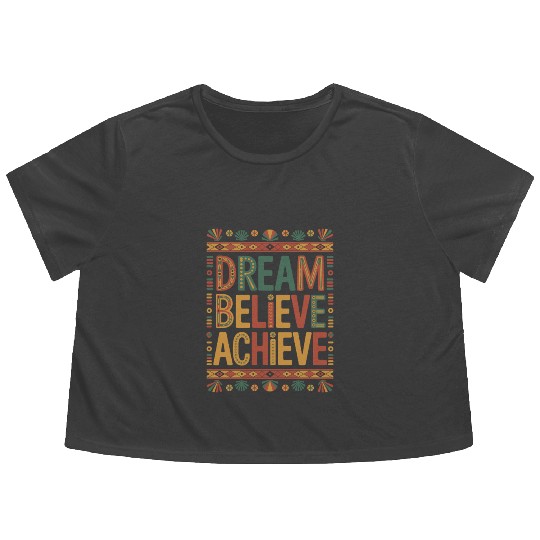 Dream Believe Archive, Juneteenth Celebration Flowy Cropped Tees