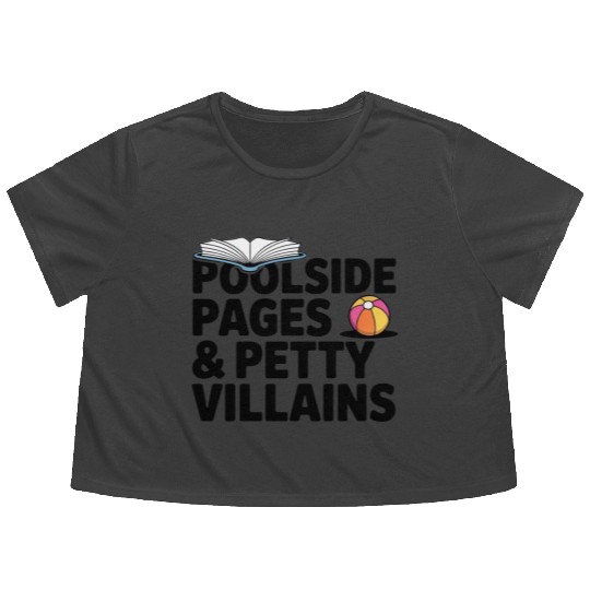 Poolside Pages Petty Villains Flowy Cropped Tees
