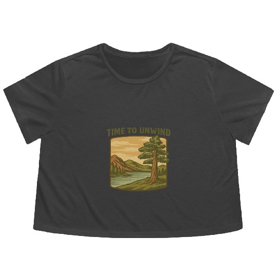 Vintage Nature Landscape – Worth Holding Onto Flowy Cropped Tees