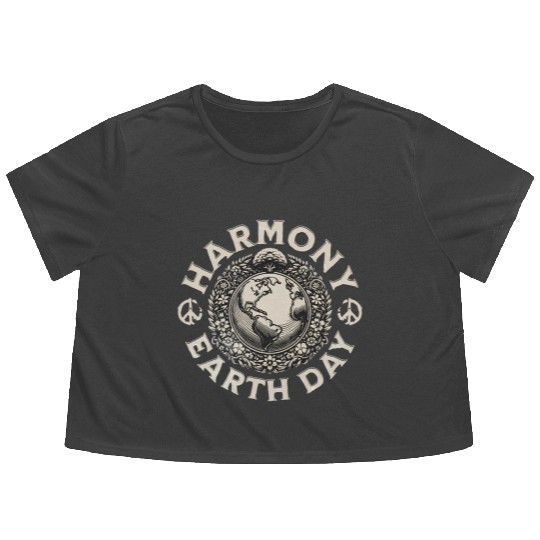 Earth Day Flowy Cropped Tees | Harmony with Nature Flowy Cropped Tees
