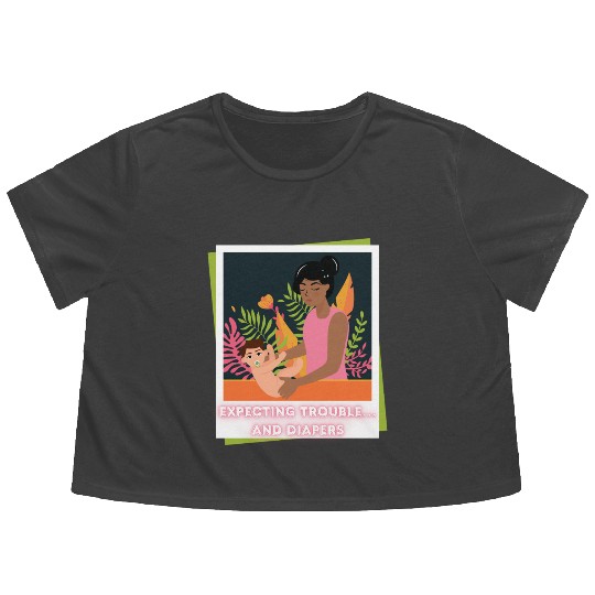 First Time Mom Vibes – Expecting Mother Flowy Cropped Tees