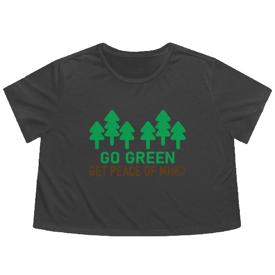 Eco-Friendly Forest Trees Theme Flowy Cropped Tees