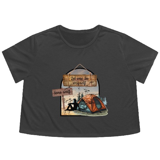 Lone Wolf Retreat Flowy Cropped Tees