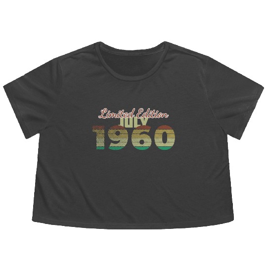 65th birthday Limited Edition SCR 07/1960 Flowy Cropped Tees