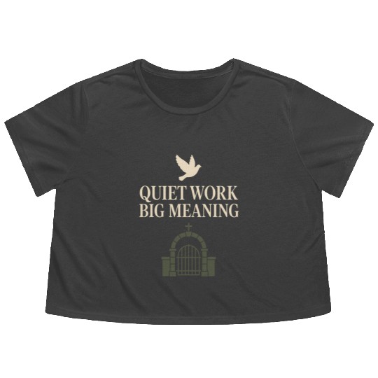 Cemetery Worker Groundskeeper Graveyard Memorial Flowy Cropped Tees