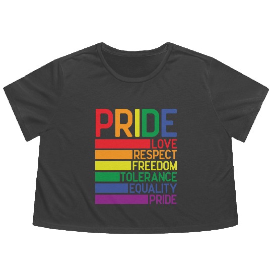 Gay Pride Flowy Cropped Tees, Pride Love