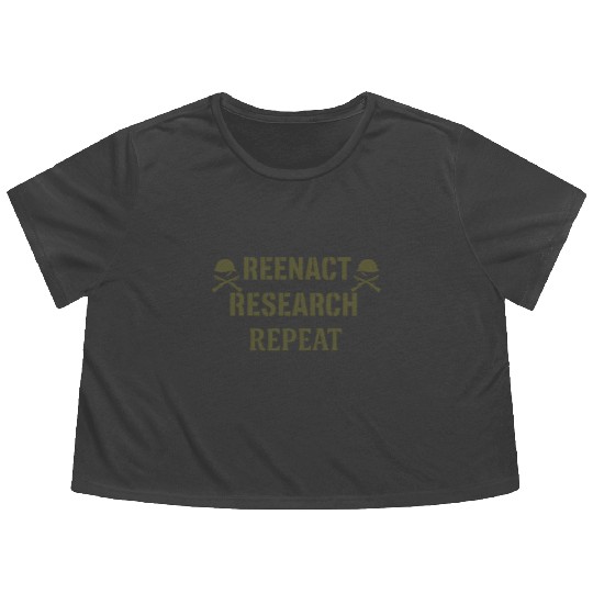 Military Historian Battlefield Research War Flowy Cropped Tees