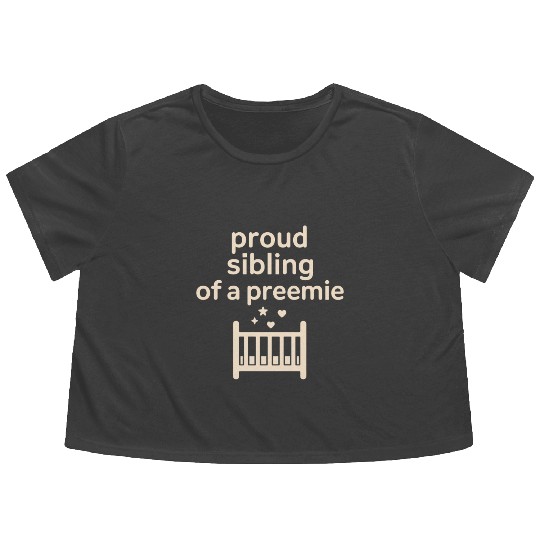 NICU Sibling Preemie Big Brother Big Sister Flowy Cropped Tees