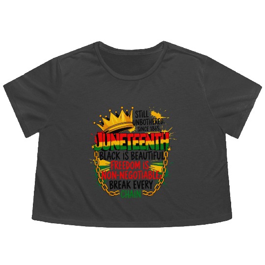 Juneteenth Black History Flowy Cropped Tees