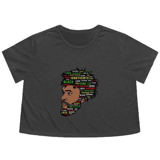 Juneteenth Black History Flowy Cropped Tees
