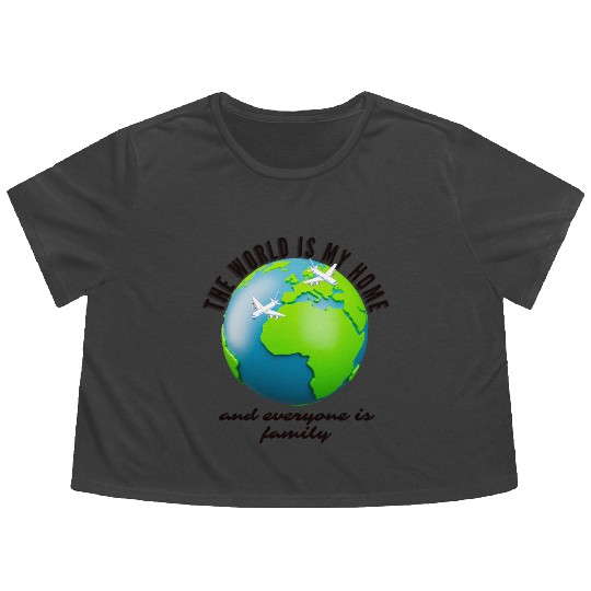 Global Flight Family Flowy Cropped Tees Design