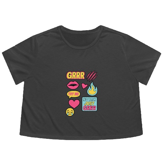 Sticker Grrr – TikTok Baddie Pack Flowy Cropped Tees